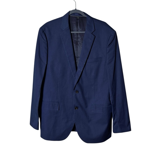 J Crew Men Crosby Cotton Tessuti Carpini Blazer Jacket 44L Italy Single Breasted - Picture 1 of 8